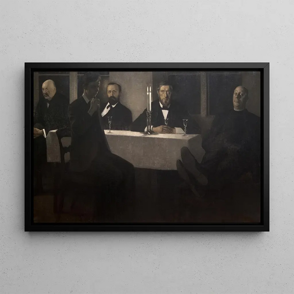Pięć portretów - Vilhelm Hammershøi — oprawiony obraz na ścianie
