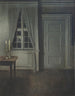 wnętrza z dwoma świecami - Vilhelm Hammershøi — widok dzieła