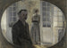 wnętrza z artystą i jego żoną - Vilhelm Hammershøi — widok dzieła