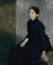 Portret młodej kobiety: Siostra artysty Anna Hammershøi - Vilhelm Hammershøi — widok dzieła