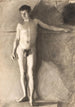 model męski stojący - Vilhelm Hammershøi — widok dzieła