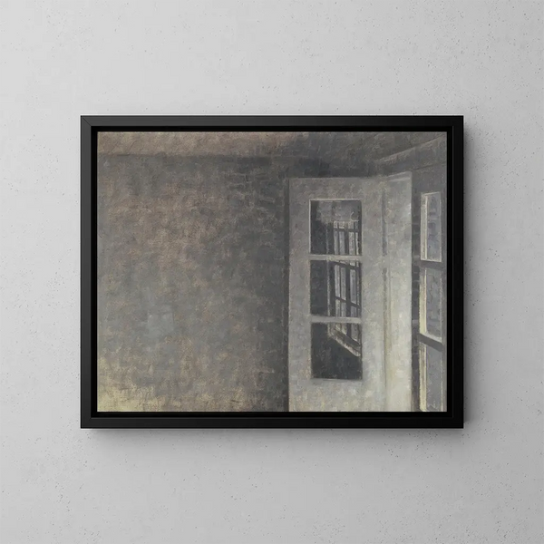 La chambre du balcon à Spurveskjul - Vilhelm Hammershøi — oprawiony obraz na ścianie