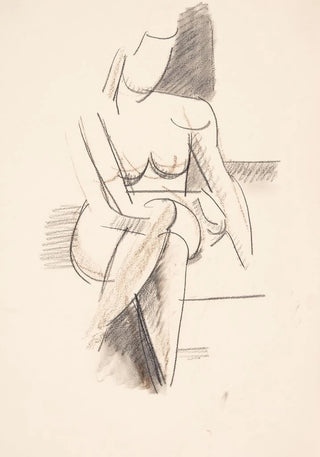 Vilhelm Lundstrm - Siddende kvindelig model set forfra.webp