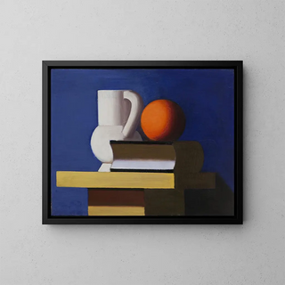 Vilhelm Lundstrm - Still Life with White Jar Orange and Book.webp