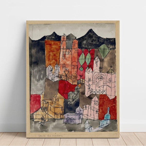 Ville des églises - Paul Klee | Reproduction Tableau Décoration murale affiche copie