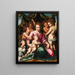 La Vierge à l'Enfant avec l'enfant saint Jean-Baptiste et des anges - Vincent Sellaer — oprawiony obraz na ścianie