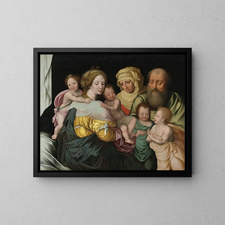 Vincent Sellaer - The Madonna And Child With Saints Elizabeth And Other Members Of The Holy Family.webp