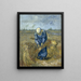 wiejski łączący snopy zbóż - Vincent van Gogh — oprawiony obraz na ścianie