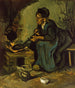 Wiejska kucharka przy kominku - Vincent van Gogh — widok dzieła