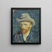 Autoportret w szarym kapeluszu z filcu - Vincent van Gogh — oprawiony obraz na ścianie