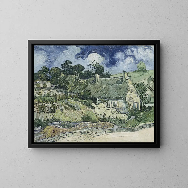 Chaumières à Cordeville - Vincent van Gogh — oprawiony obraz na ścianie