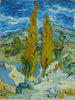 Dwa topole w Alpilles koło Saint-Rémy - Vincent van Gogh — widok dzieła