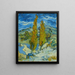 Dwa topole w Alpilles koło Saint-Rémy - Vincent van Gogh — oprawiony obraz na ścianie