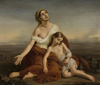 Hagar dans le désert - Vincenzo Camuccini — widok dzieła
