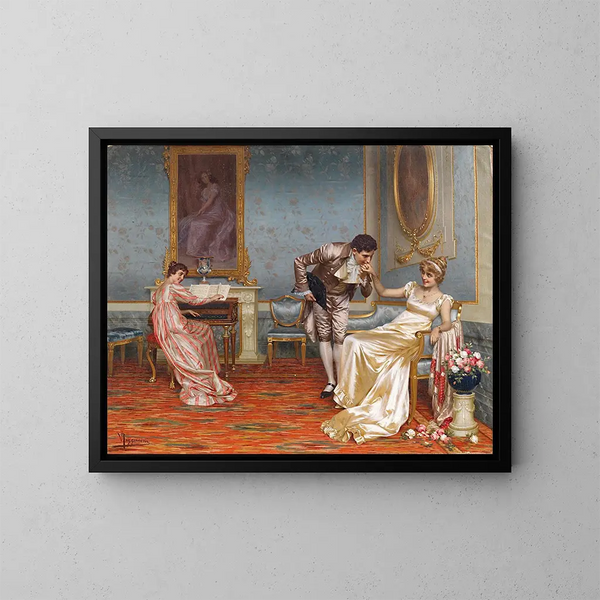 Le prétendant - Vittorio Reggianini — oprawiony obraz na ścianie
