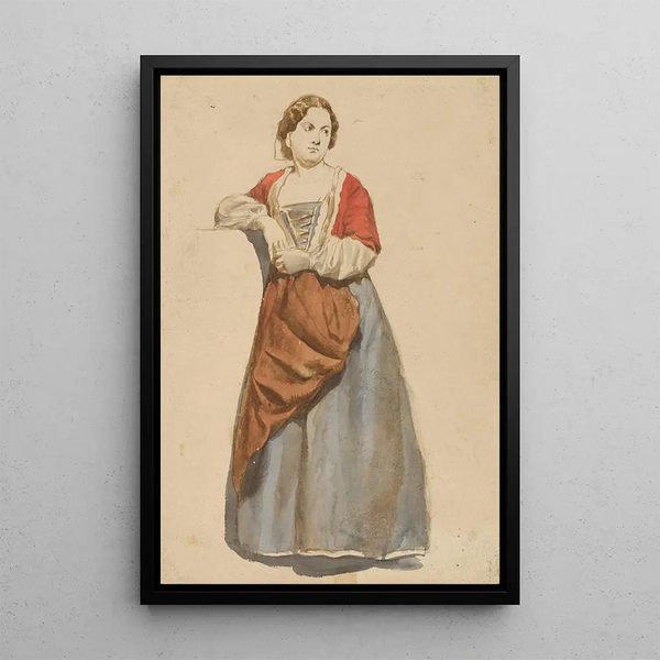 Vojtech Klimkovi - Standing woman in Albanian traditional costume.webp