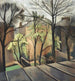 Widok z tyłu domu w Hampstead - Bernard Meninsky — widok dzieła