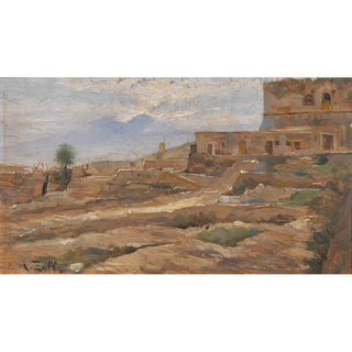 Vue sur le Castel Sant'Elmo - Alfred Zoff | Reproduction Tableau Décoration murale affiche copie
