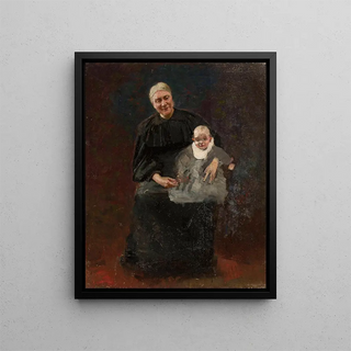 Wacaw Szymanowski - Portrait of Michalina Szymanowska ne Naimska artists mother with her grandson Wacaw.webp
