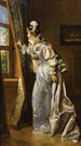 Elegancki obraz z oknem - Władysław Bakałowicz — widok dzieła