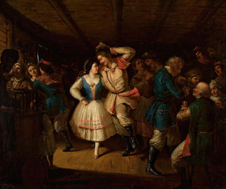 Wadysaw Bakaowicz - Krakw region folk dance in a tavern.webp