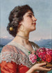 Młoda sprzedawczyni kwiatów - Władysław Czachórski — widok dzieła