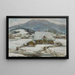 Cottages dans la neige - Władysław Ślewiński — oprawiony obraz na ścianie