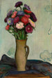 Kwiaty w wazonie Asters - Władysław Ślewiński — widok dzieła