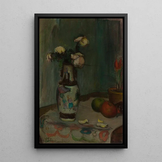 Wadysaw lewiski - White roses in a vase.webp