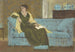 Kobieta siedząca na kanapie - Walter Crane — widok dzieła