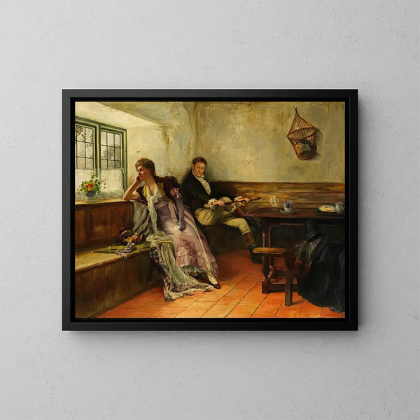 Le voyage de noces interrompu - Walter Firle — oprawiony obraz na ścianie