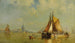 W porcie Dordrecht, Holandia - Walter Franklin Lansil — widok dzieła
