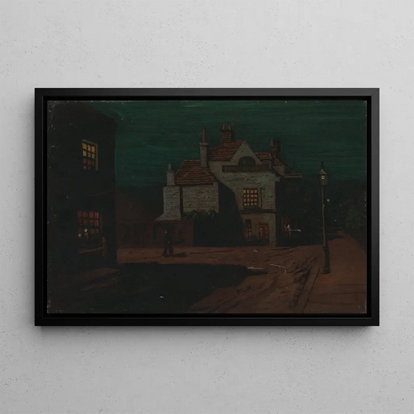 Le Lion noir Chelsea la nuit - Walter Greaves — oprawiony obraz na ścianie