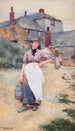 Młoda dziewczyna z wioski Kornwalii - Walter Langley — widok dzieła
