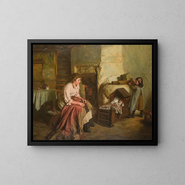 Macierzyństwo - Walter Langley — oprawiony obraz na ścianie