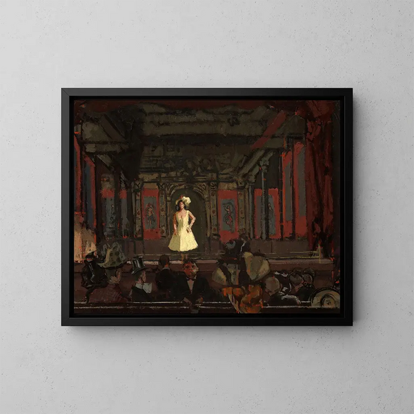 Le Palais des Variétés de Hungerford, deuxième tour de Katie Lawrence - Walter Richard Sickert — oprawiony obraz na ścianie