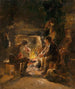 W rogu przy ognisku - Walter Shirlaw — widok dzieła