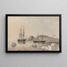 HMS Assistance odholowany przez Pioneer, kapitan Sherard Osborn, przechodzący przez górę John Barrow na północ od kanału Wellington 1853 - Walter William May — oprawiony obraz na ścianie