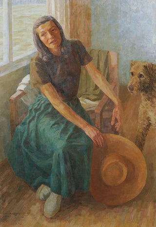 Walther Gamerith - Grete Gamerith Mit Hund puck.webp