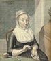 Portret damy w dzianinie - Warner Horstink — widok dzieła