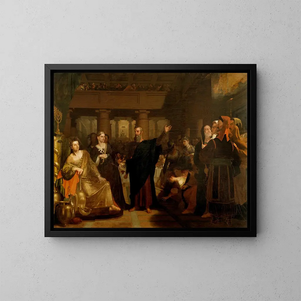 Le Festin de Balthazar - Washington Allston — oprawiony obraz na ścianie
