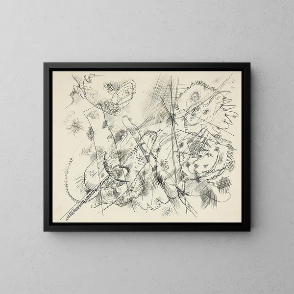 Koncepcja do druku artystycznego - Wassily Kandinsky — oprawiony obraz na ścianie