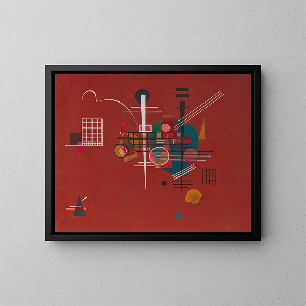 Czerwony głuchy - Wassily Kandinsky — oprawiony obraz na ścianie