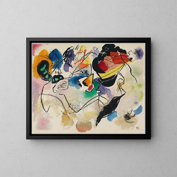 Szkic do Kompozycji VII - Wassily Kandinsky — oprawiony obraz na ścianie