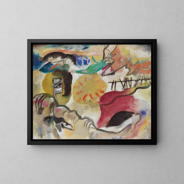 Improwizacja 27: Ogród miłości II - Wassily Kandinsky — oprawiony obraz na ścianie