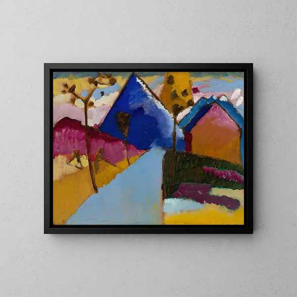 Rue droite de Kochel - Wassily Kandinsky — oprawiony obraz na ścianie