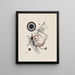 litografia niebieska - Wassily Kandinsky — oprawiony obraz na ścianie