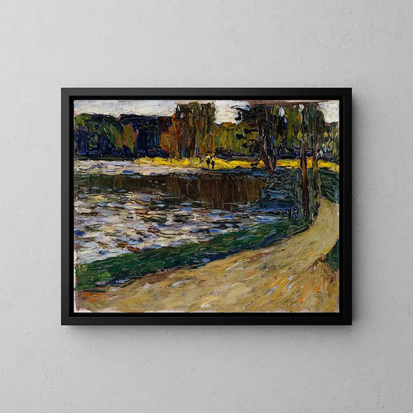 Ogrod angielski w Monachium - Wassily Kandinsky — oprawiony obraz na ścianie