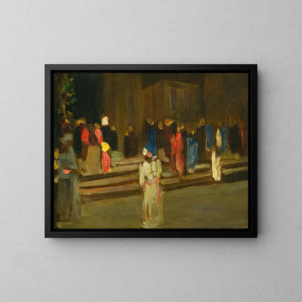 Wejście do parku w Saint-Cloud - Wassily Kandinsky — oprawiony obraz na ścianie