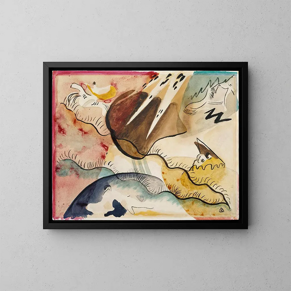 pejzażu deszczowego - Wassily Kandinsky — oprawiony obraz na ścianie